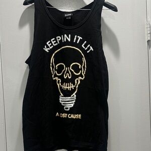 A Lost Cause “Keeping It Lit” Skull Tank – Men’s Large
